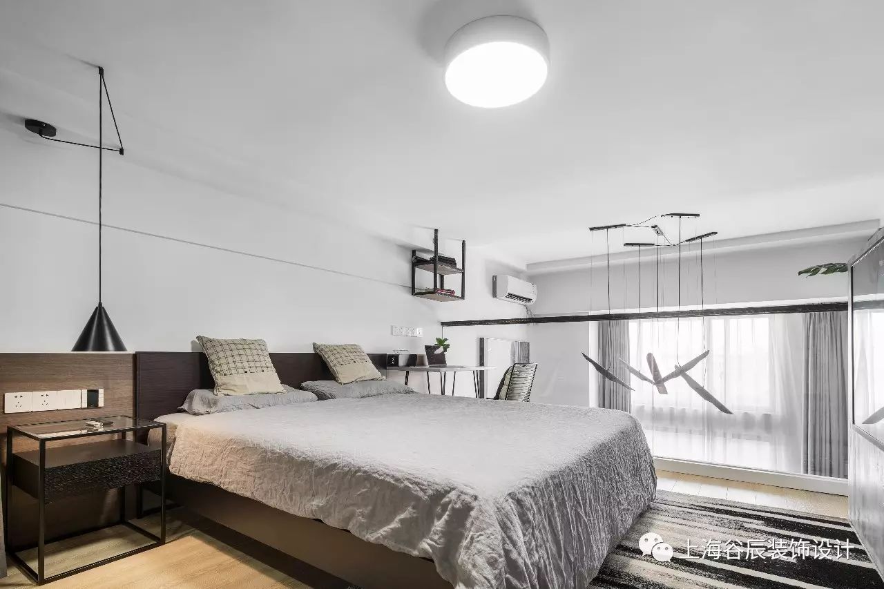 【谷辰设计新作】：50平米小复式单身公寓软装改造，“毛坯房”也能精致的好好住。-15