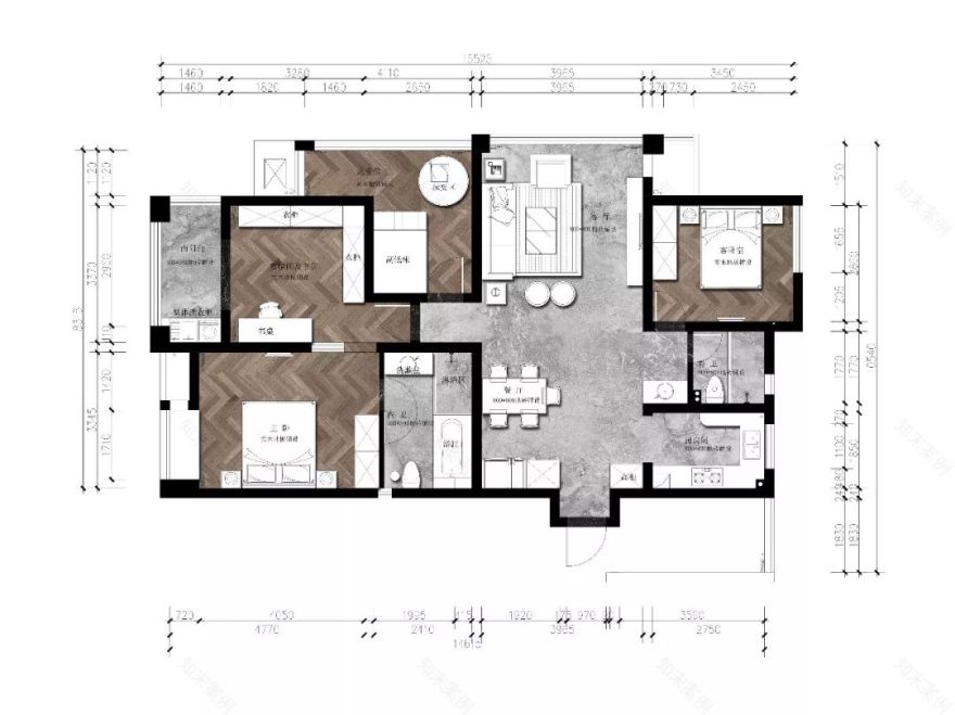 常州 145㎡现代婚房,四房变三房打造宽敞生活空间-8