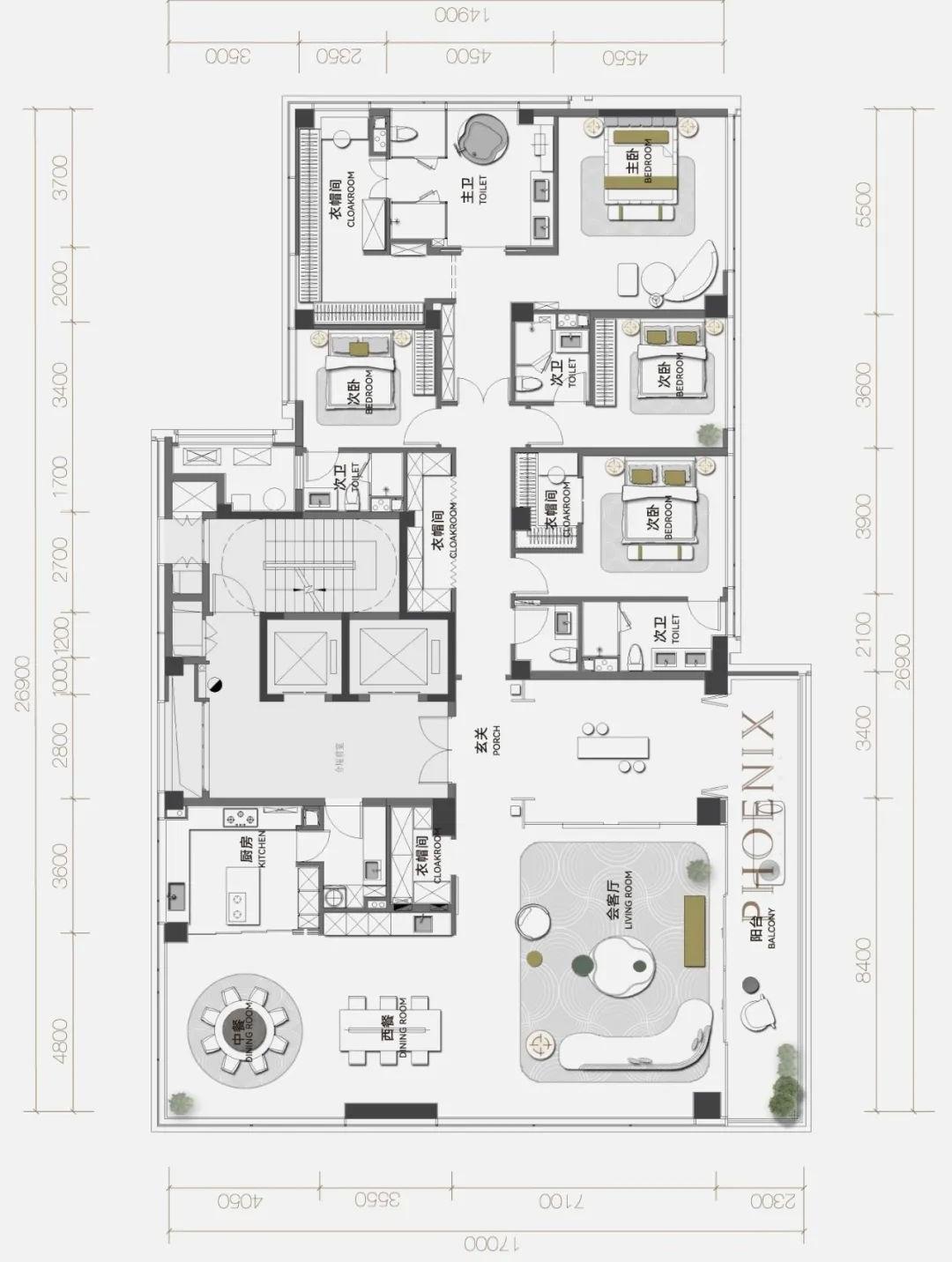 台州绿城凤起潮鸣 398㎡样板间丨中国台州丨SRD 赛瑞迪普设计-65