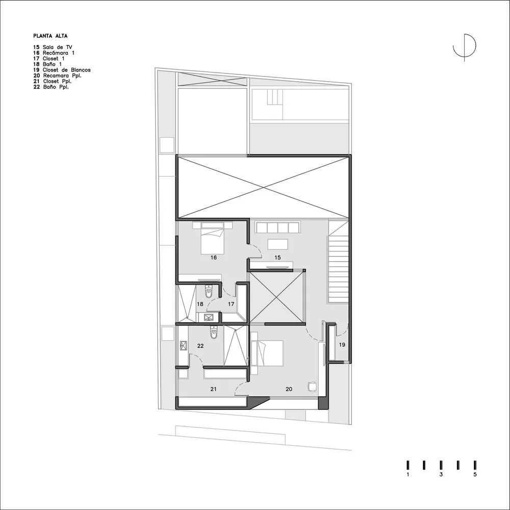 11 米长方形土地上的二层阁楼住宅-45