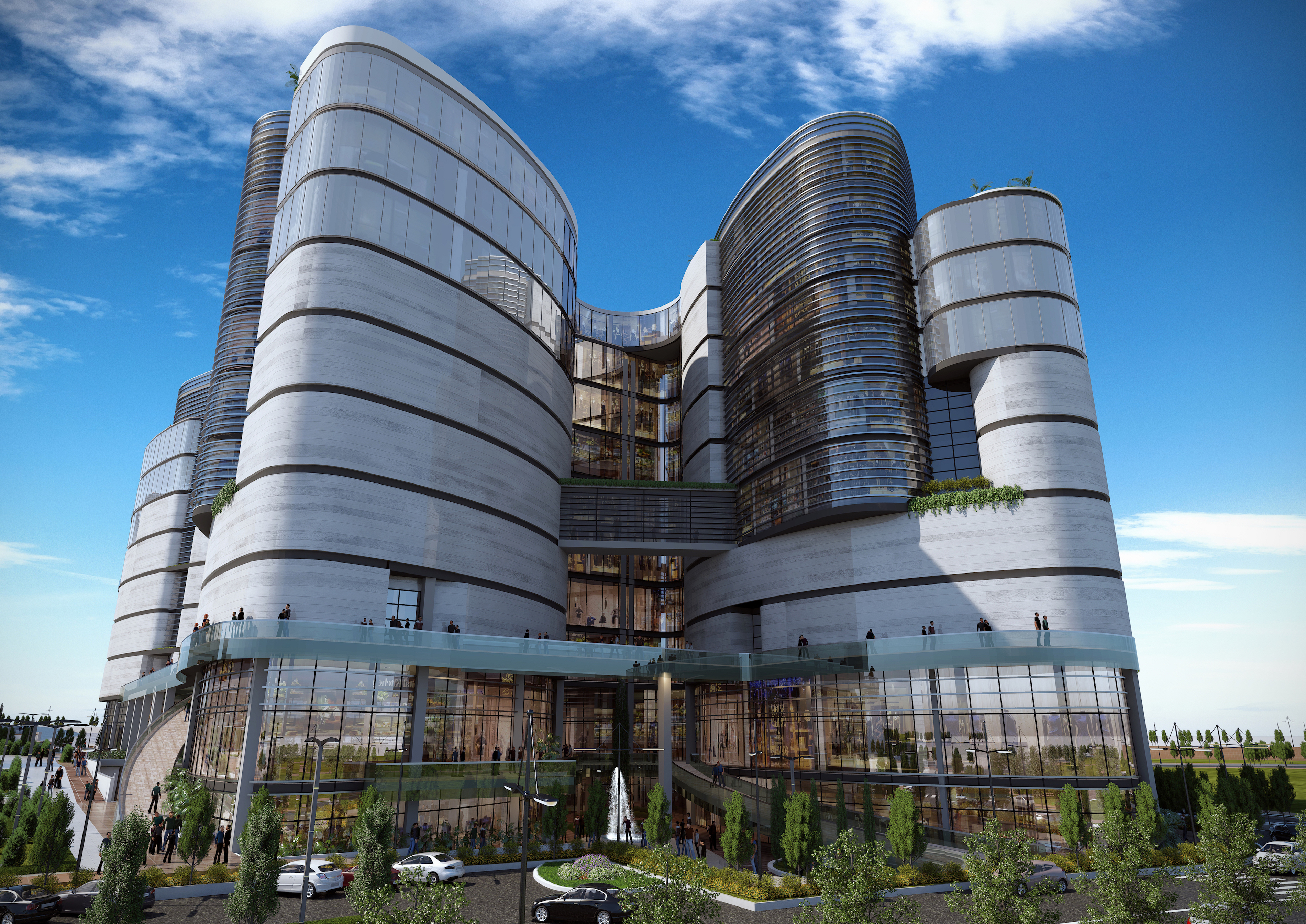 河流涌动的购物中心-16