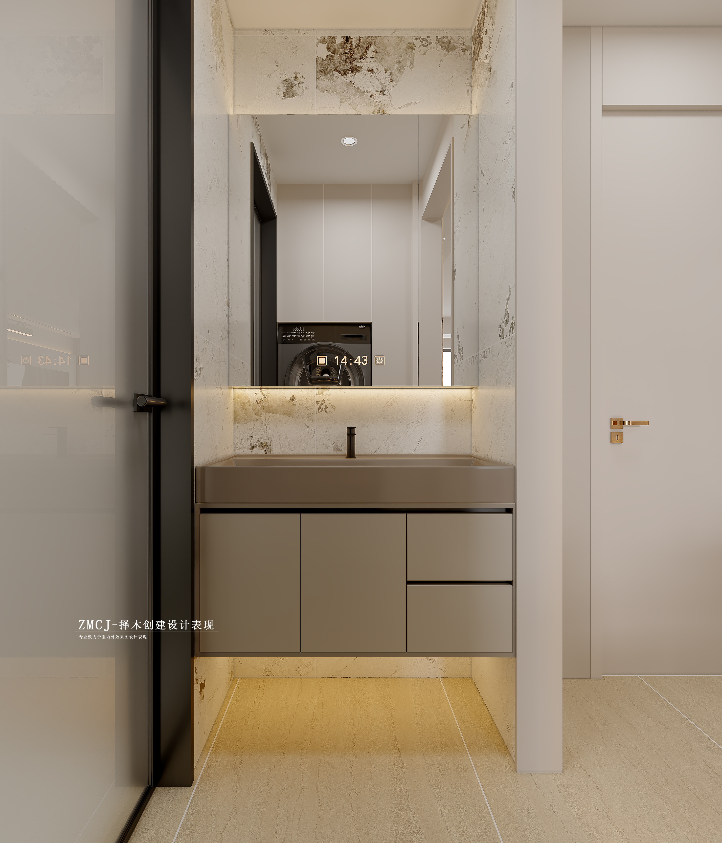 家装-现代客餐厅主卧干区-3