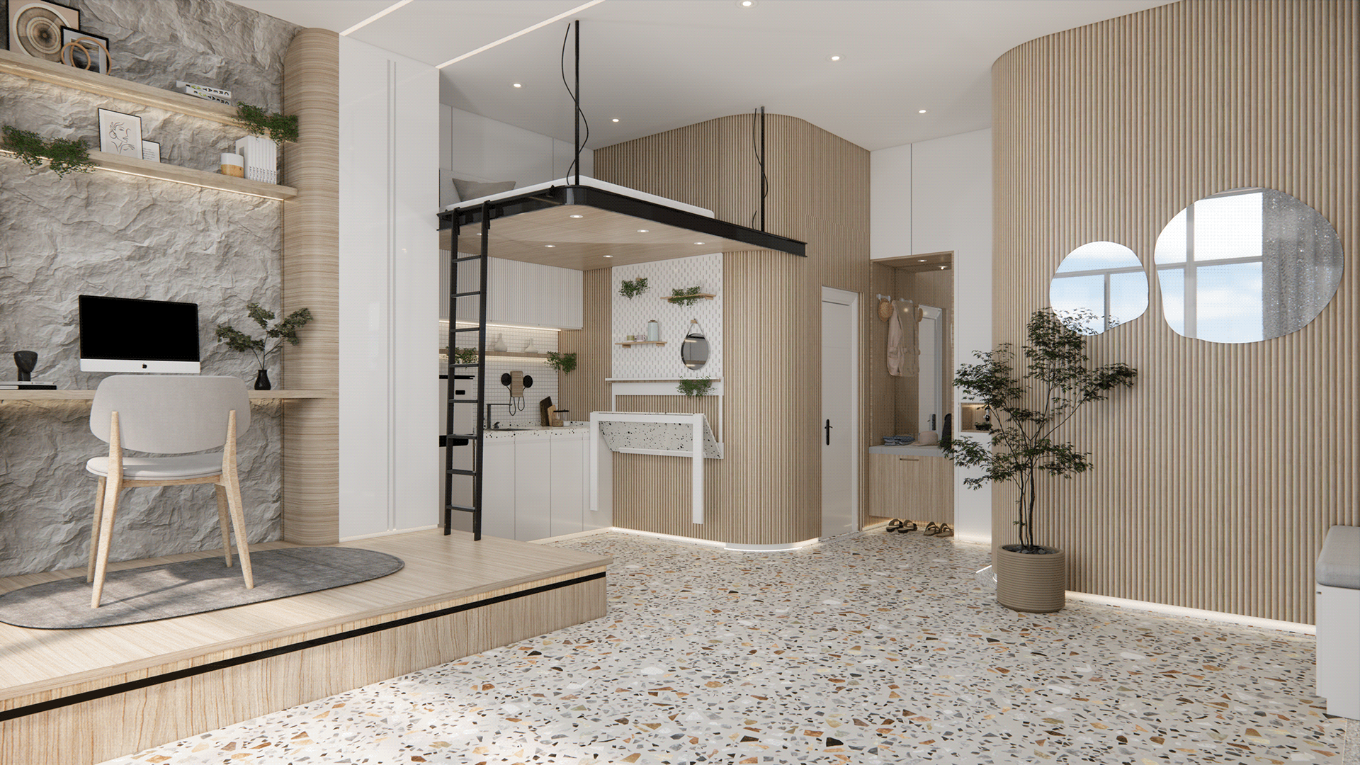 一字型单身公寓室内设计-12