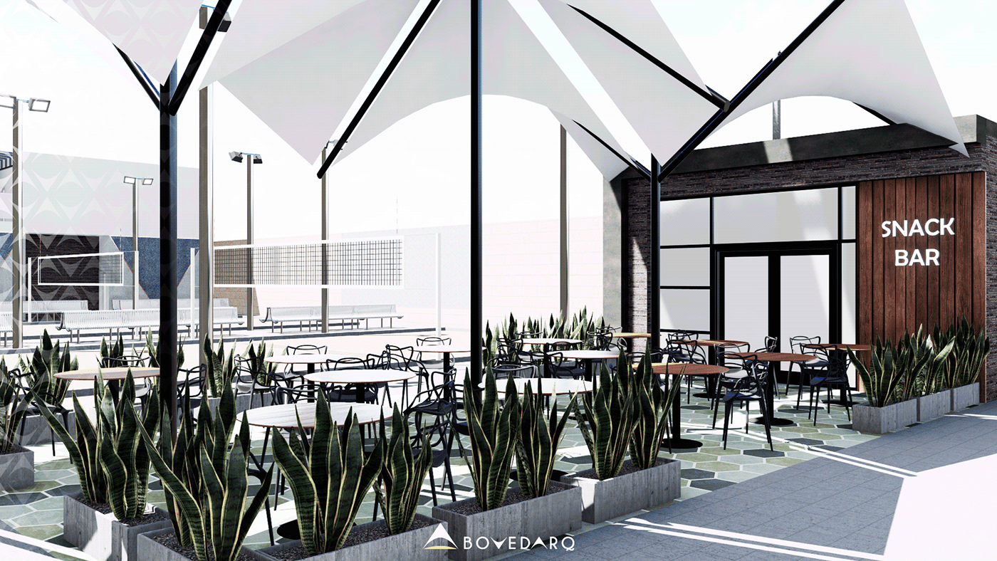 Anastasiya Gushchina丨体育馆丨Proyecto de diseño para Canchas de Beach Tennis-2