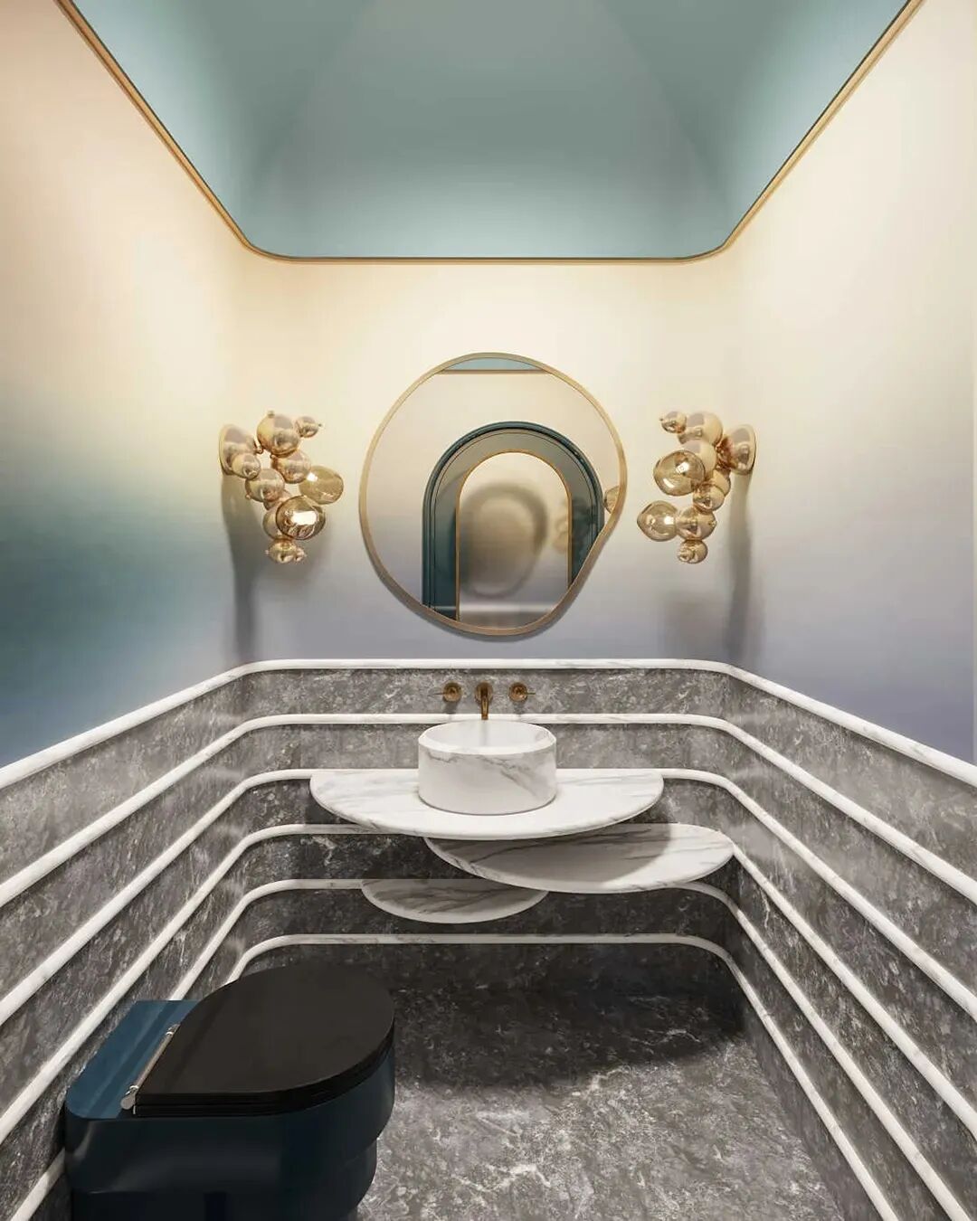 香港全新超级豪宅「天御 THE LEGACY」法式餐厅丨中国香港丨法国设计师Jean  Louis Deniot-25