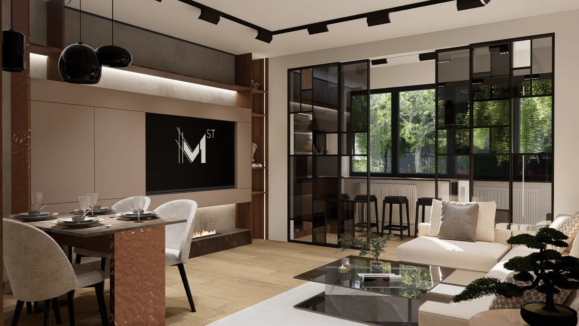 Man Cave – A Modern 100 m² Apartment by M1st Design-15