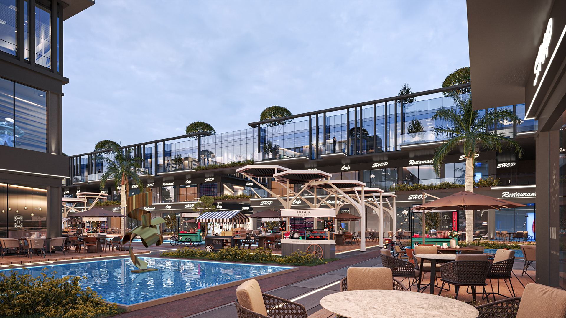 panorma blue mall（全景蓝色购物中心）丨Hafez Consultants-16