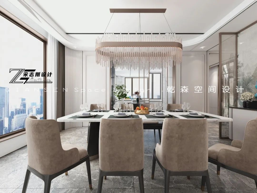 意式轻奢三江别墅丨乾森空间设计-19