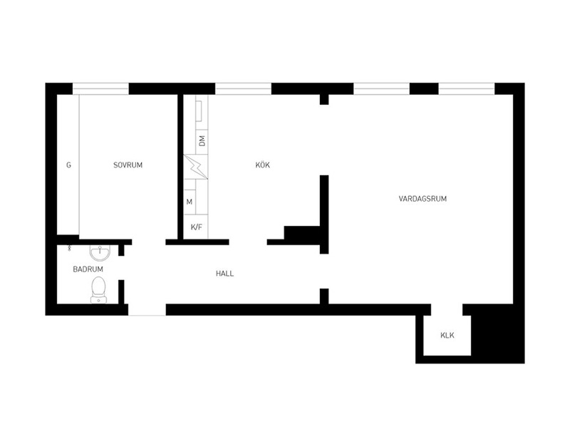 斯德哥尔摩 53 平米时尚冷色调公寓-18
