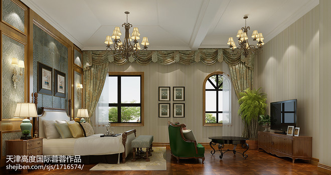 社会山240平米别墅豪宅装修案例-11