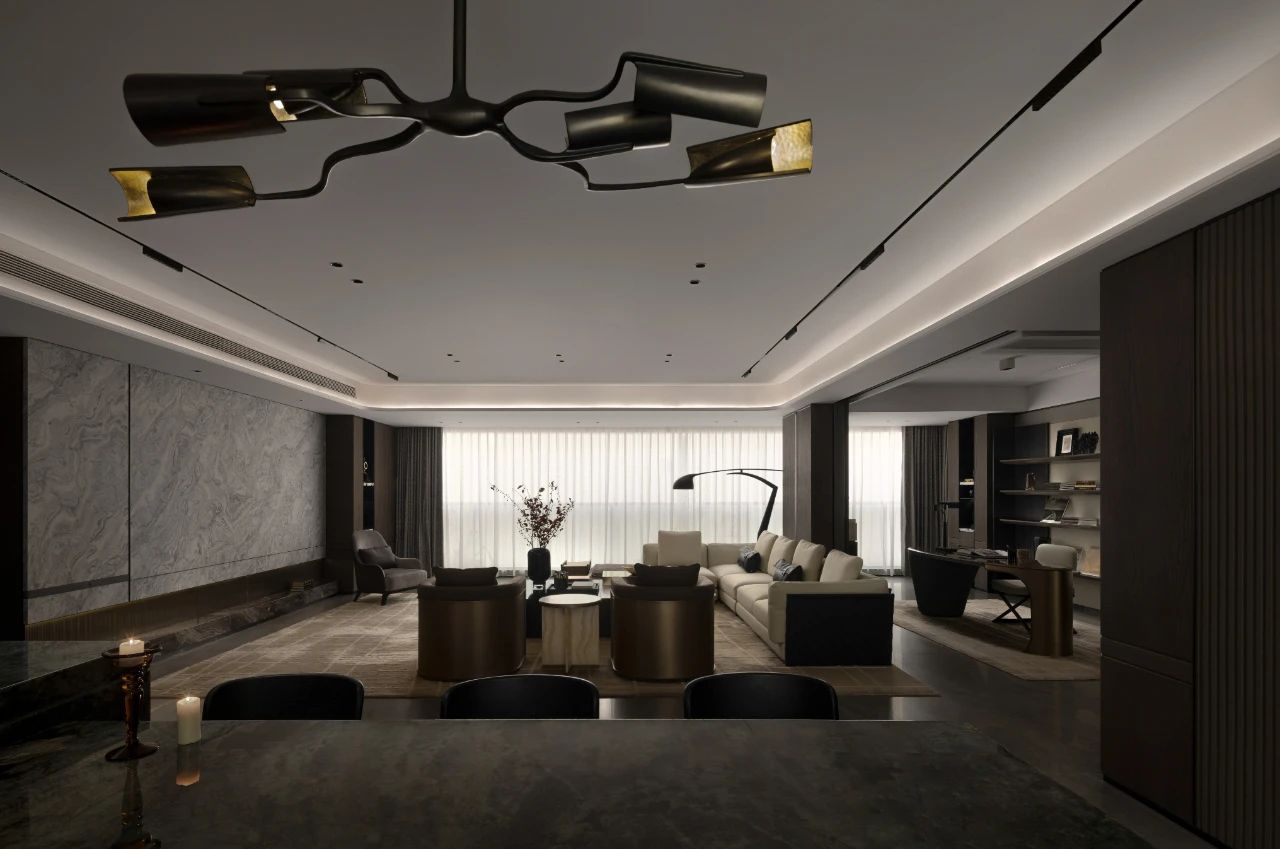 现代轻奢样板间丨璞辉设计-4