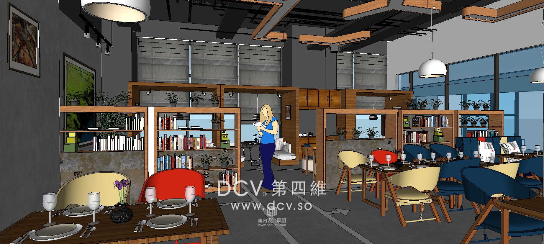 西安口碑最好的特色主题餐厅设计-飞象披萨（中贸广场店）-34