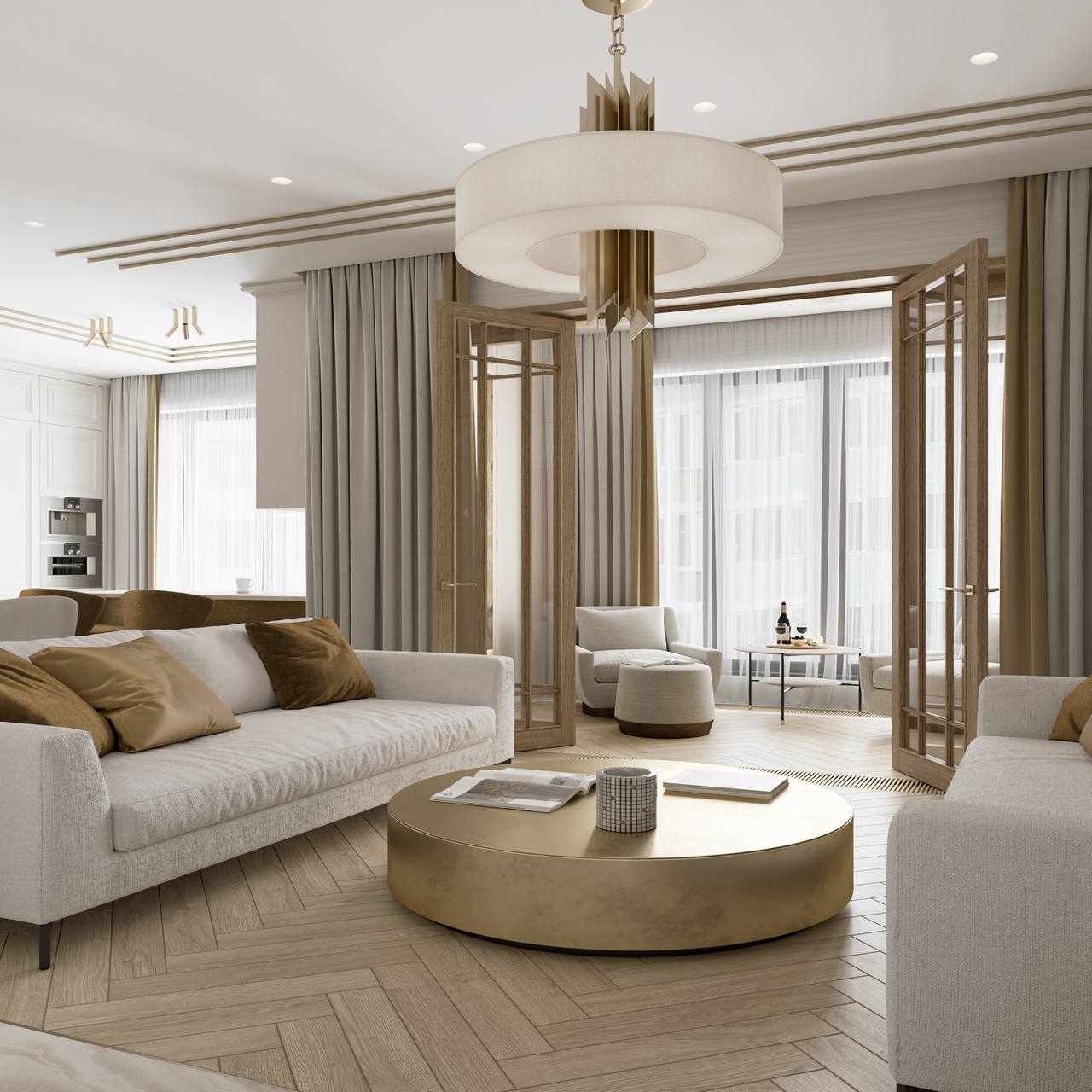 金色和白色搭配出高级感 | DE＆DE-7