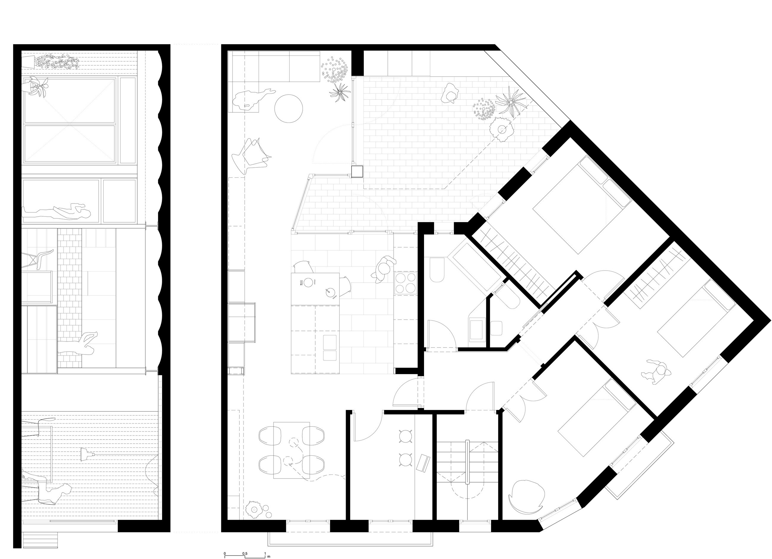 巴塞罗那旧宅翻新，打造室内外一体化生活空间-27