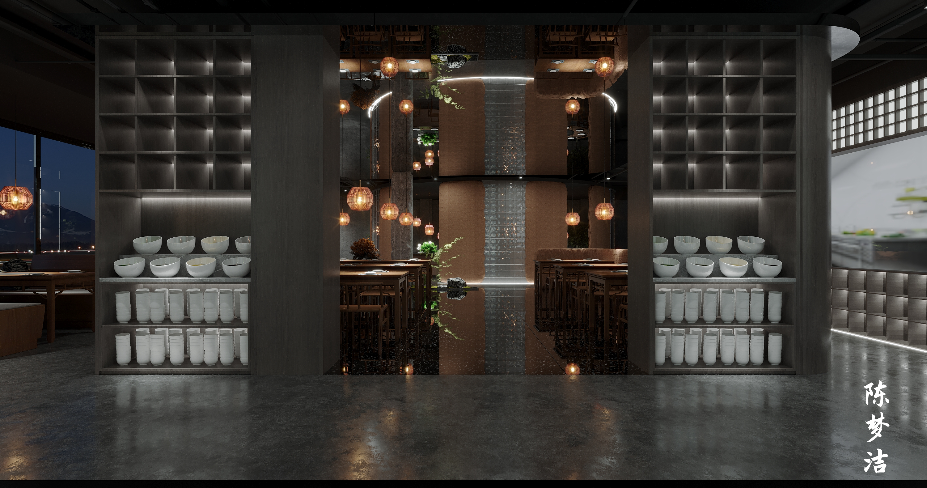 羊先生高端餐厅设计-4