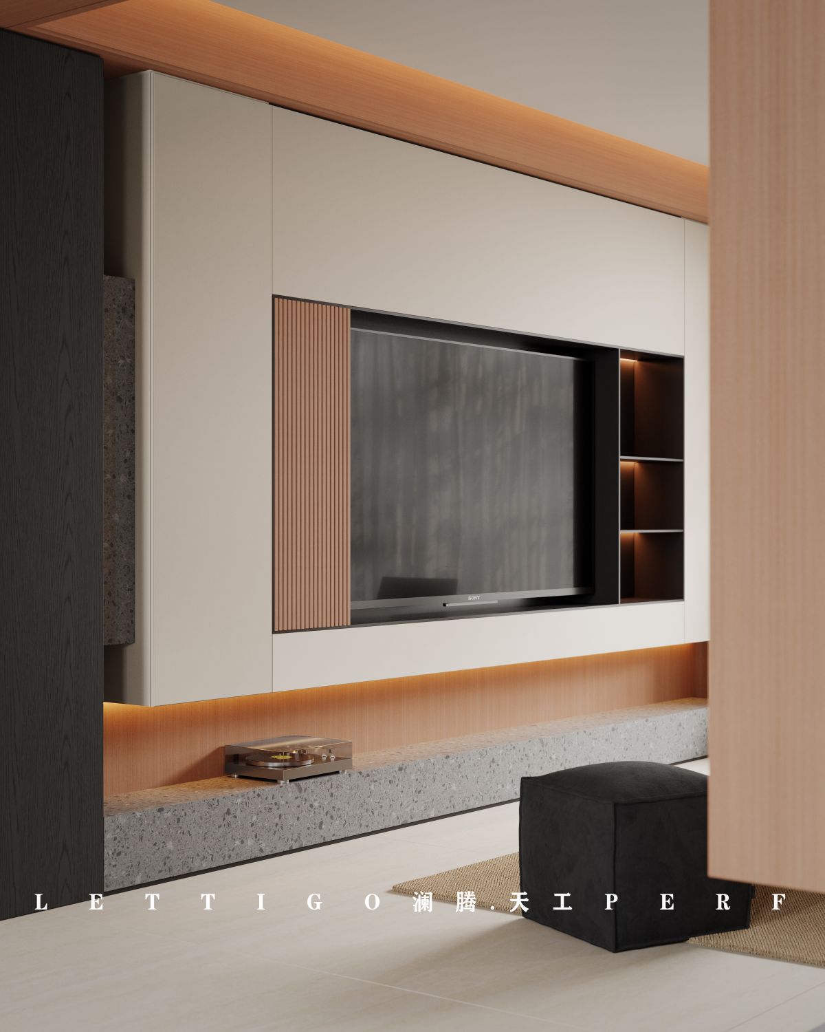 现代暖色调，一眼万年的温柔治愈感住宅-4