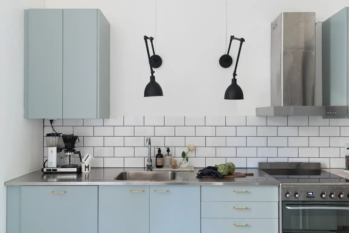 瑞典北欧风公寓 | 粉蓝配色的清新魅力-3