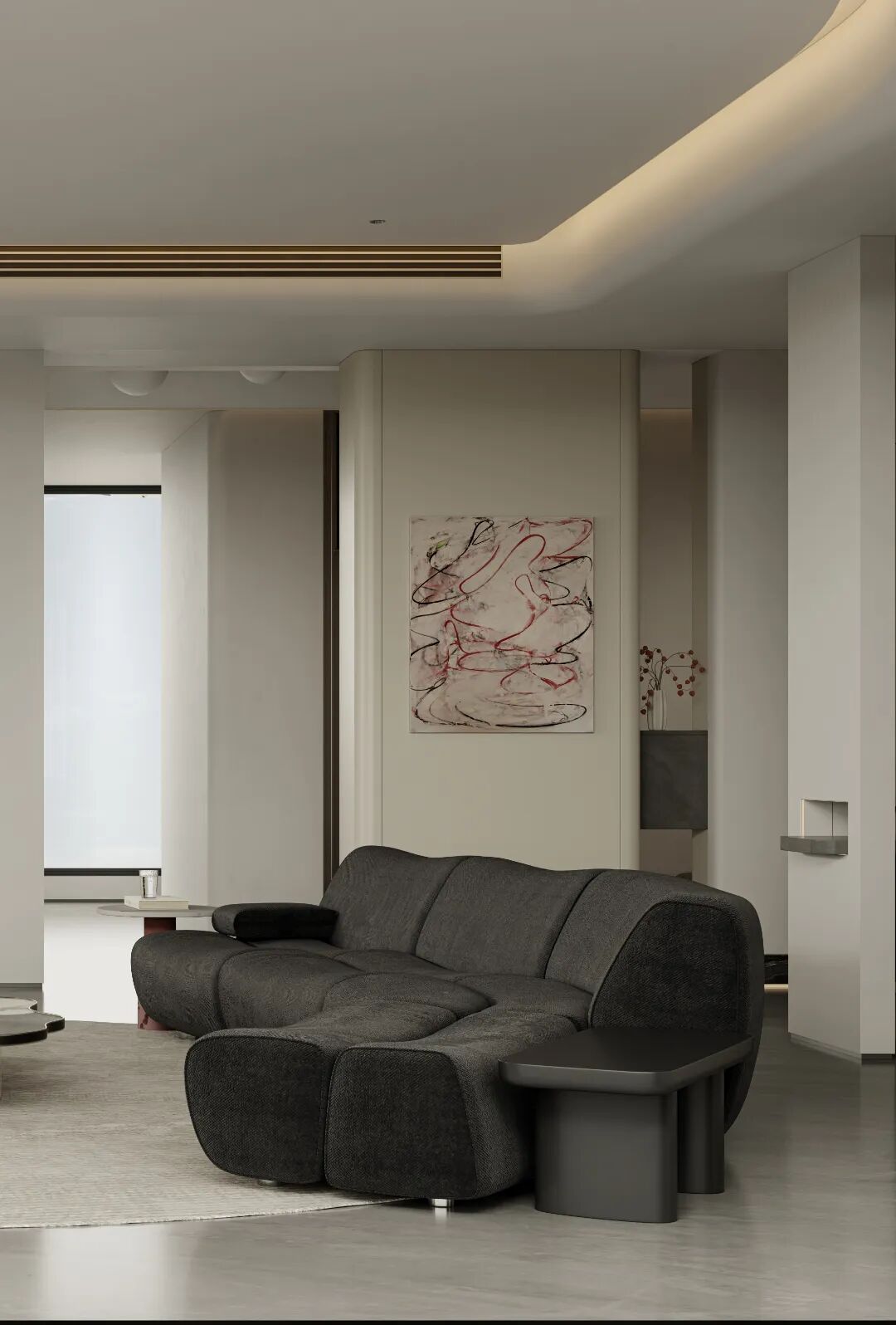 揽月台299㎡中叠现代简约设计-28