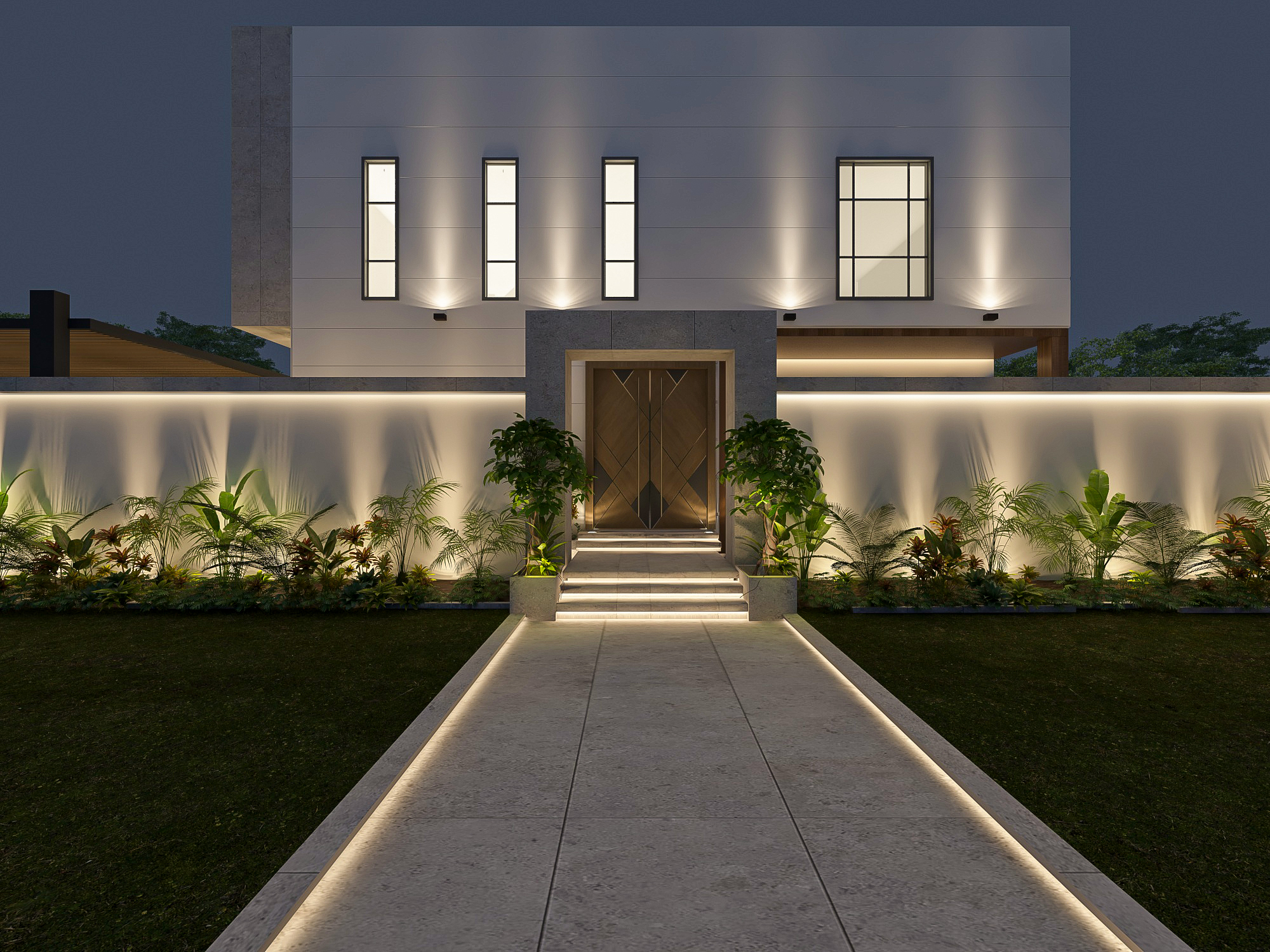 外部立面和后院设计丨沙特阿拉伯利雅得-6