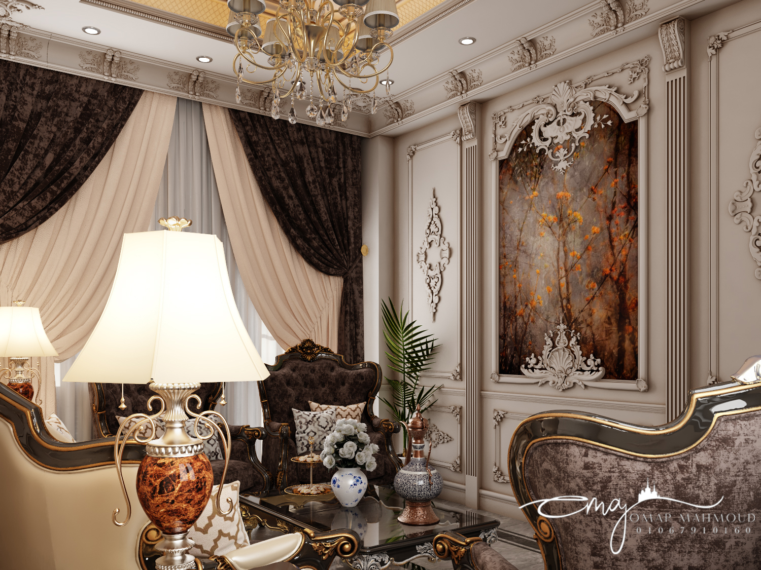 new classic interior design house 120m-12