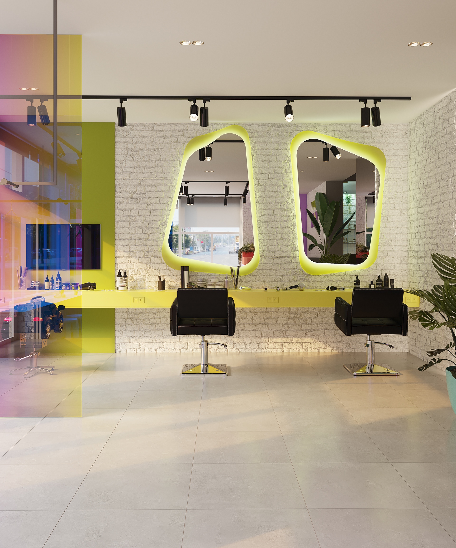 Сolor beauty salon interior-2