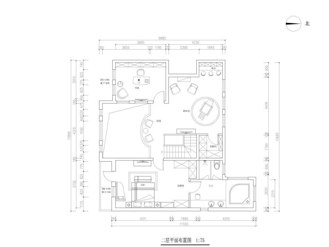 
欧式法式新中式别墅设计作品王文泉121 -6