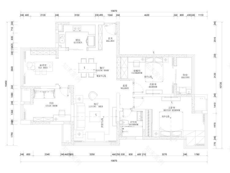 126㎡现代 INS 风婚房,简约优雅,多功能书房,生活美学新定义!-19