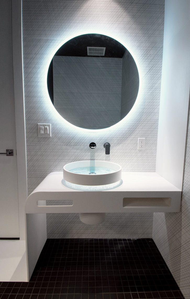 Powder Room with custom vanity | Freespace Design LLC-9