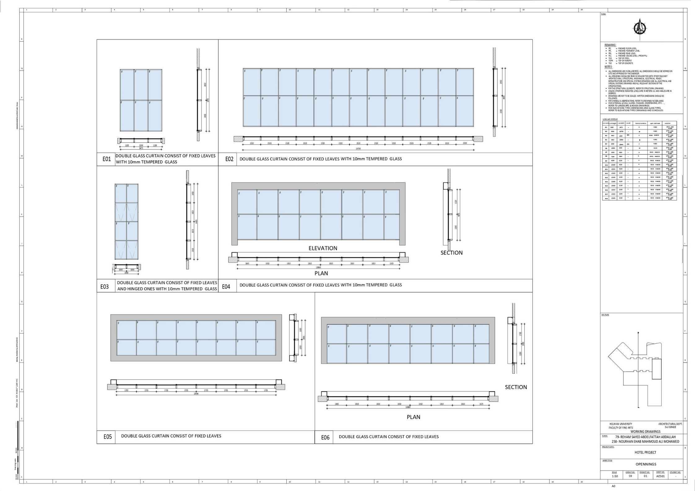 RENOS(3  STARS HOTEL)技术绘图项目丨赫勒万大学美术学院建筑系-38
