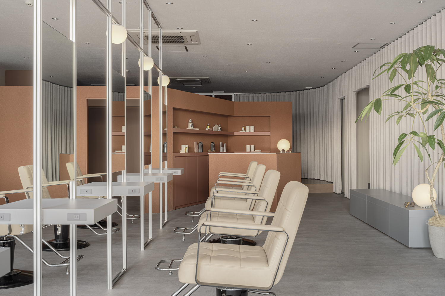 东京 NORA Hair Salon 绿色光空间设计丨日本东京丨Kenta Nagai Studio-11