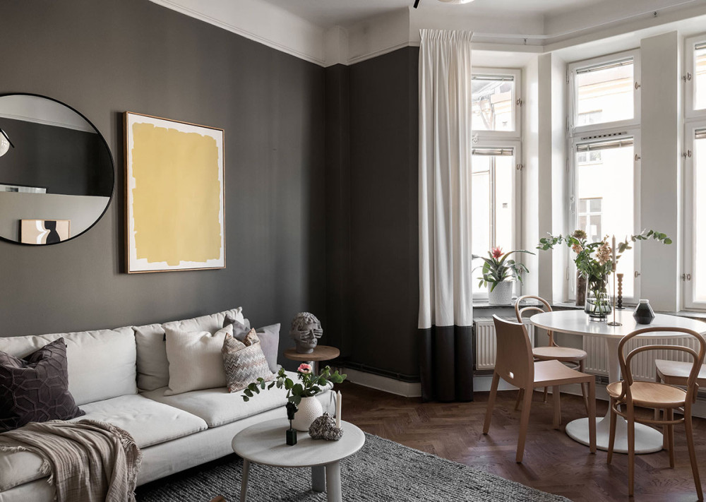 黑色时尚小公寓设计-1