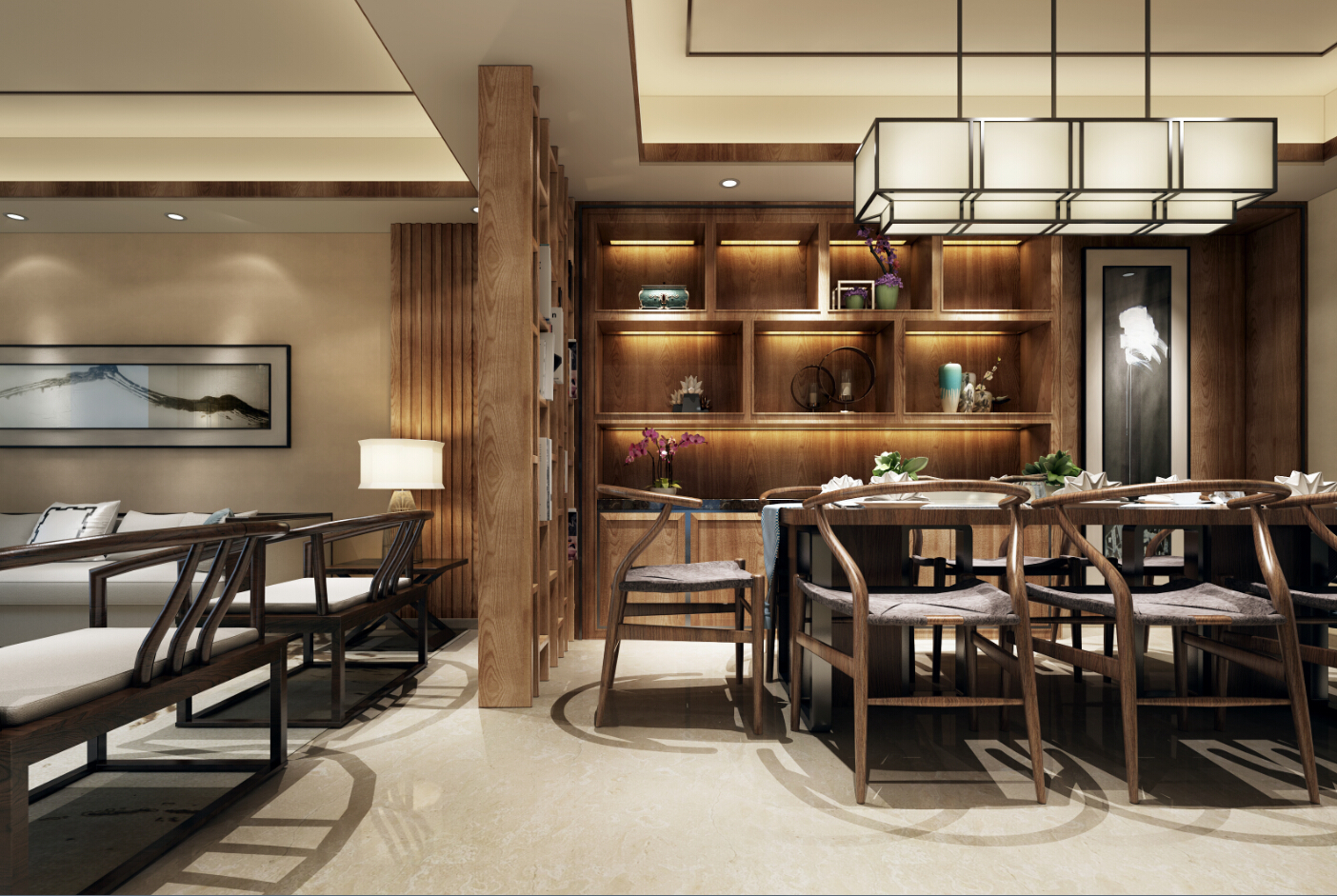 新中式 中式古典 奢华家装别墅样板房-15-30