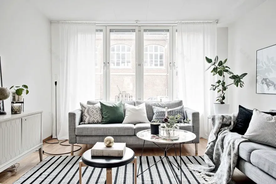 清新蓝绿引领的 84 平米单色空间逆袭-3