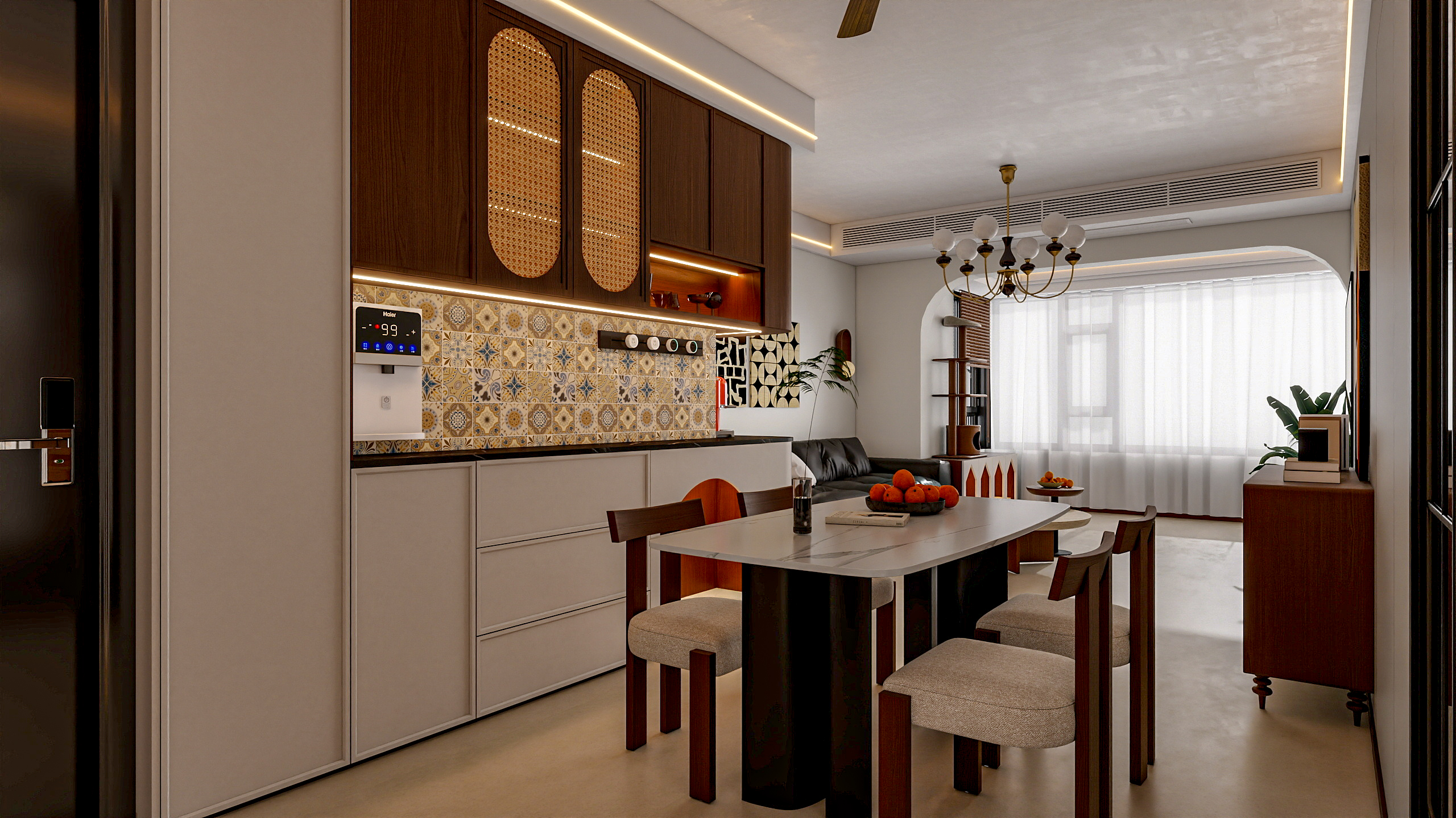 四川成都中海锦江城花涧（109平方中古风三居室）-12