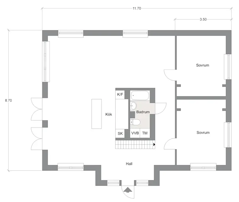 瑞典 90m2 乡村别墅的惊喜内饰-21