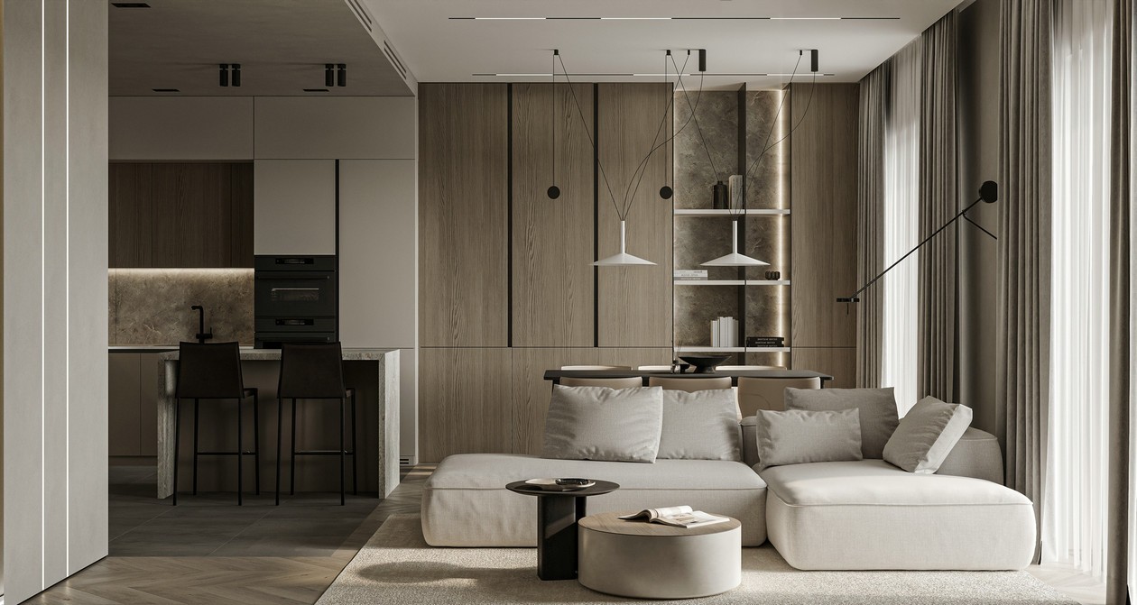 91㎡简约风住宅设计 既精致又有质感！-1