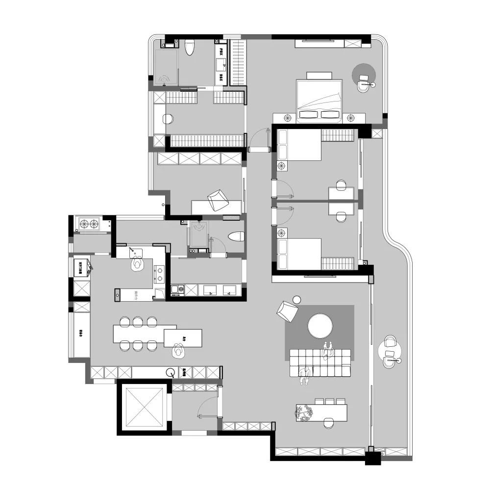 质感灰与自然相融的现代轻奢之家丨中国重庆丨唐士力,程沁,钟文-14