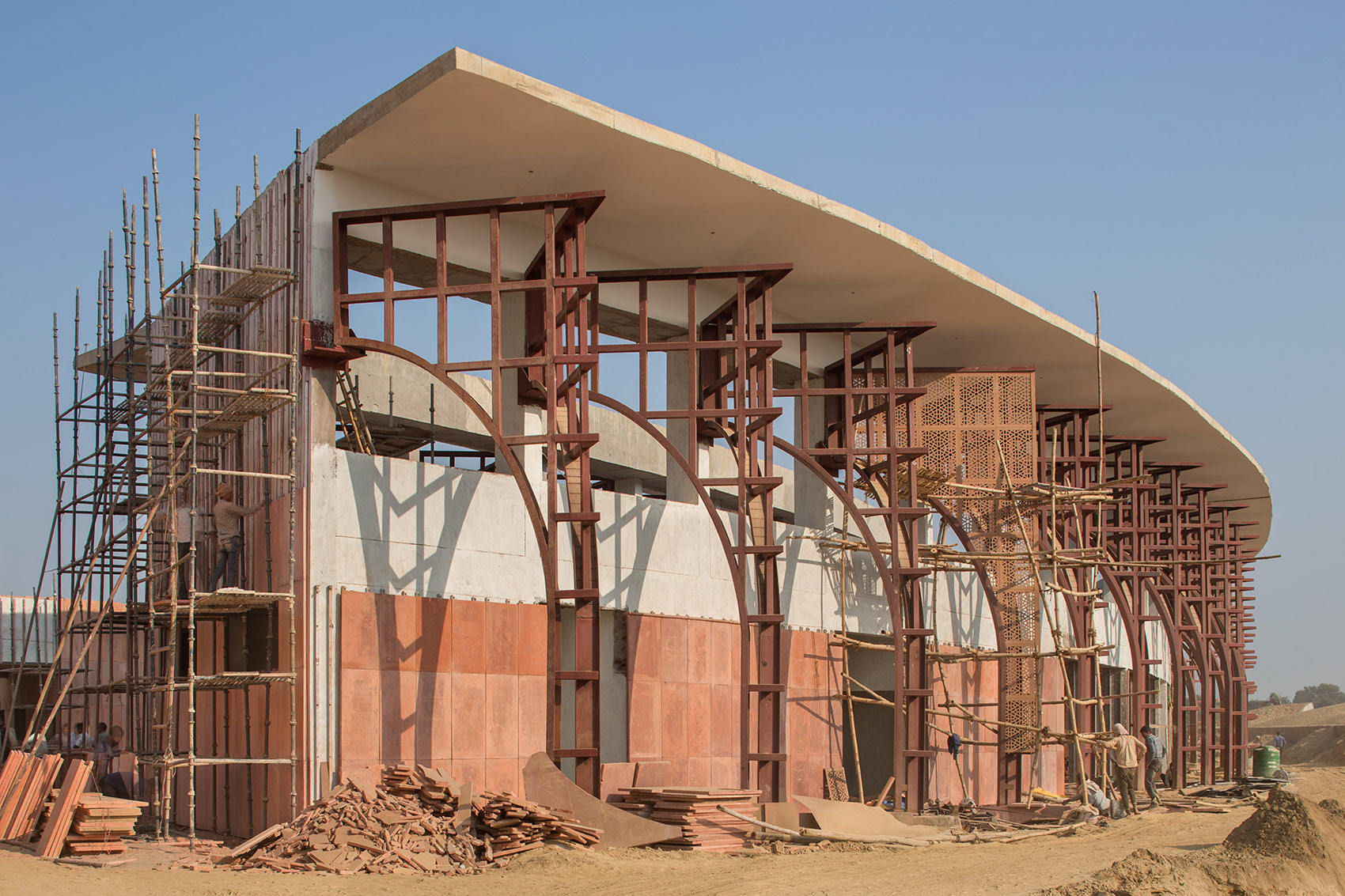 印度红拱螺旋城市市集-Avadh Shilpgram / Archohm Consults-60