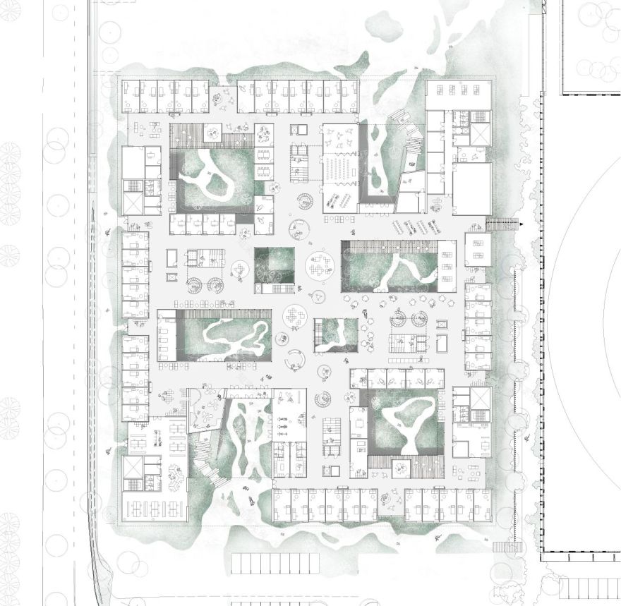 哥本哈根 Steno 糖尿病中心 | 融入自然的疗愈空间-21