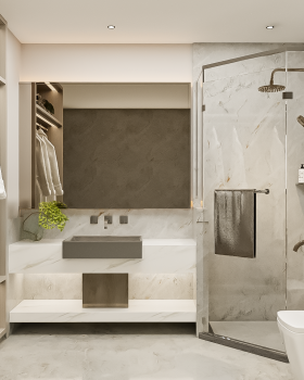 The Vanilla Marble En-Suite Bathroom
