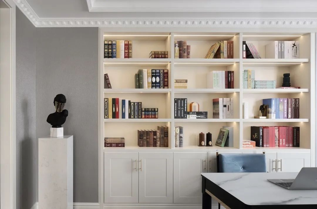 鑫界帝王国际样板间 | 现代轻奢风格下的古典艺术对话-14