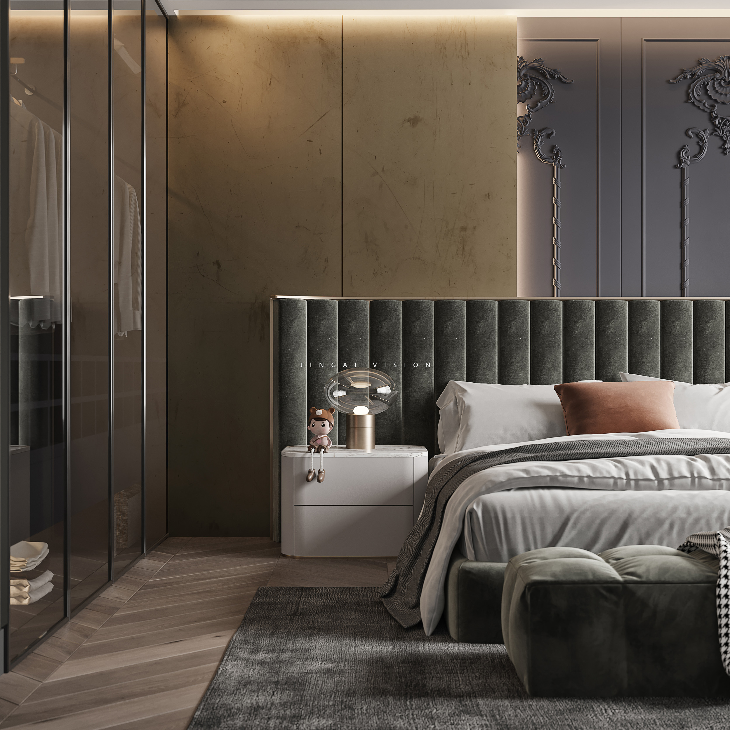 现代法式轻奢平层设计-4