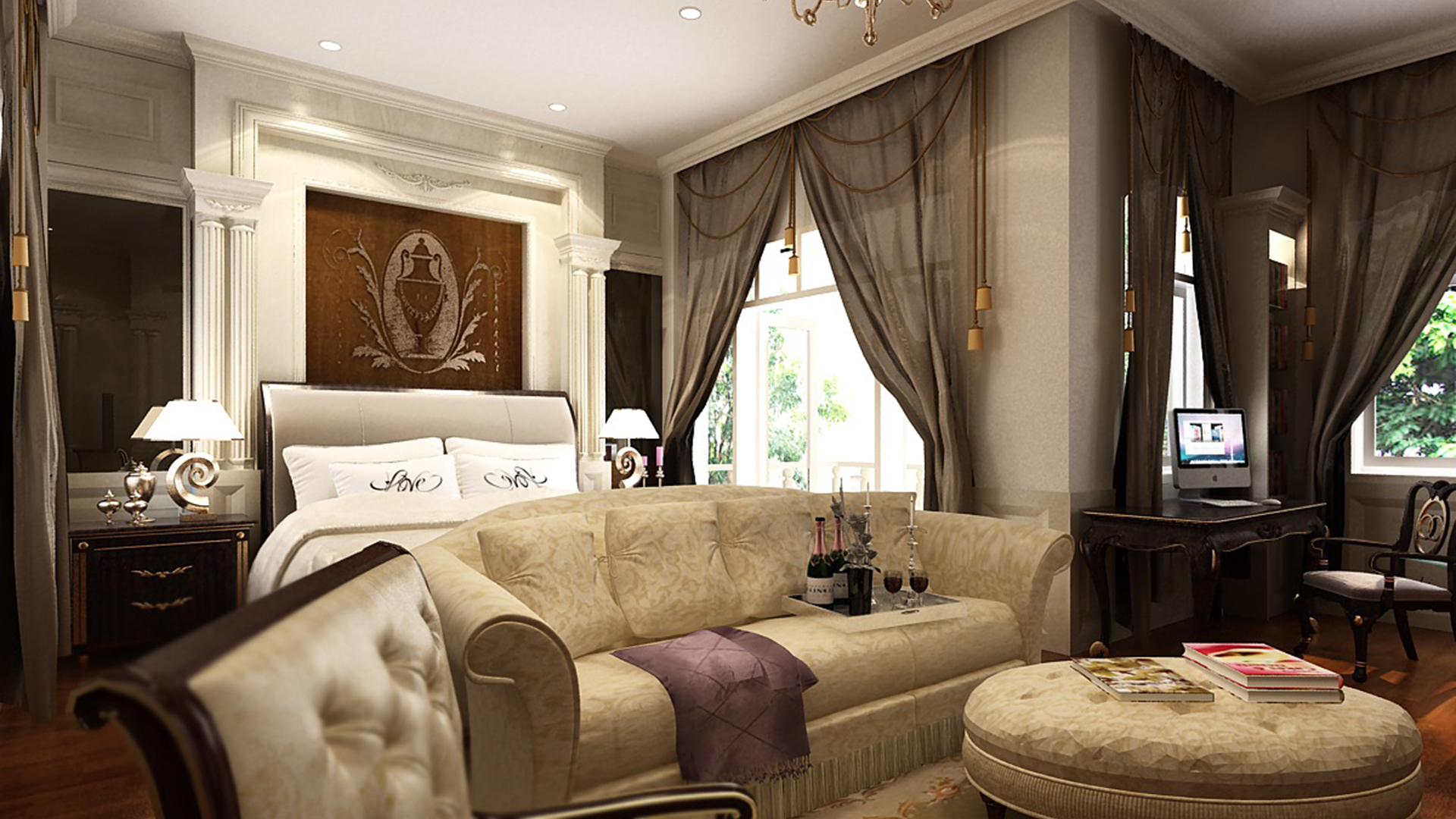 Bareo | ผลงานออกแบบ ตกแต่งภายในห้องนอน สไตล์คลาสสิก | Portfolio-0