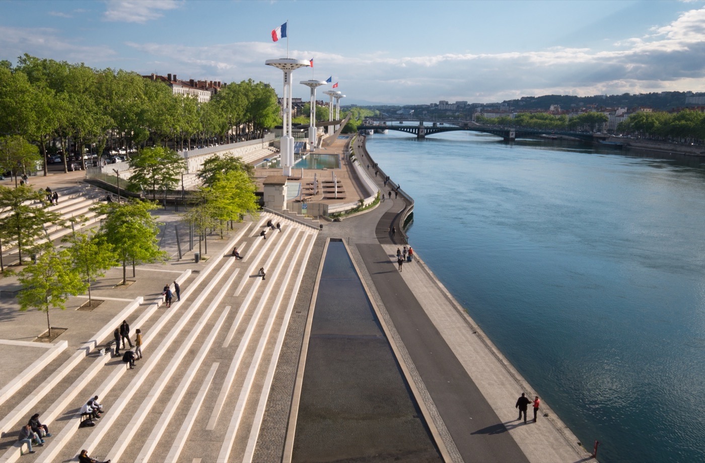 里昂罗讷河畔景观设计-16