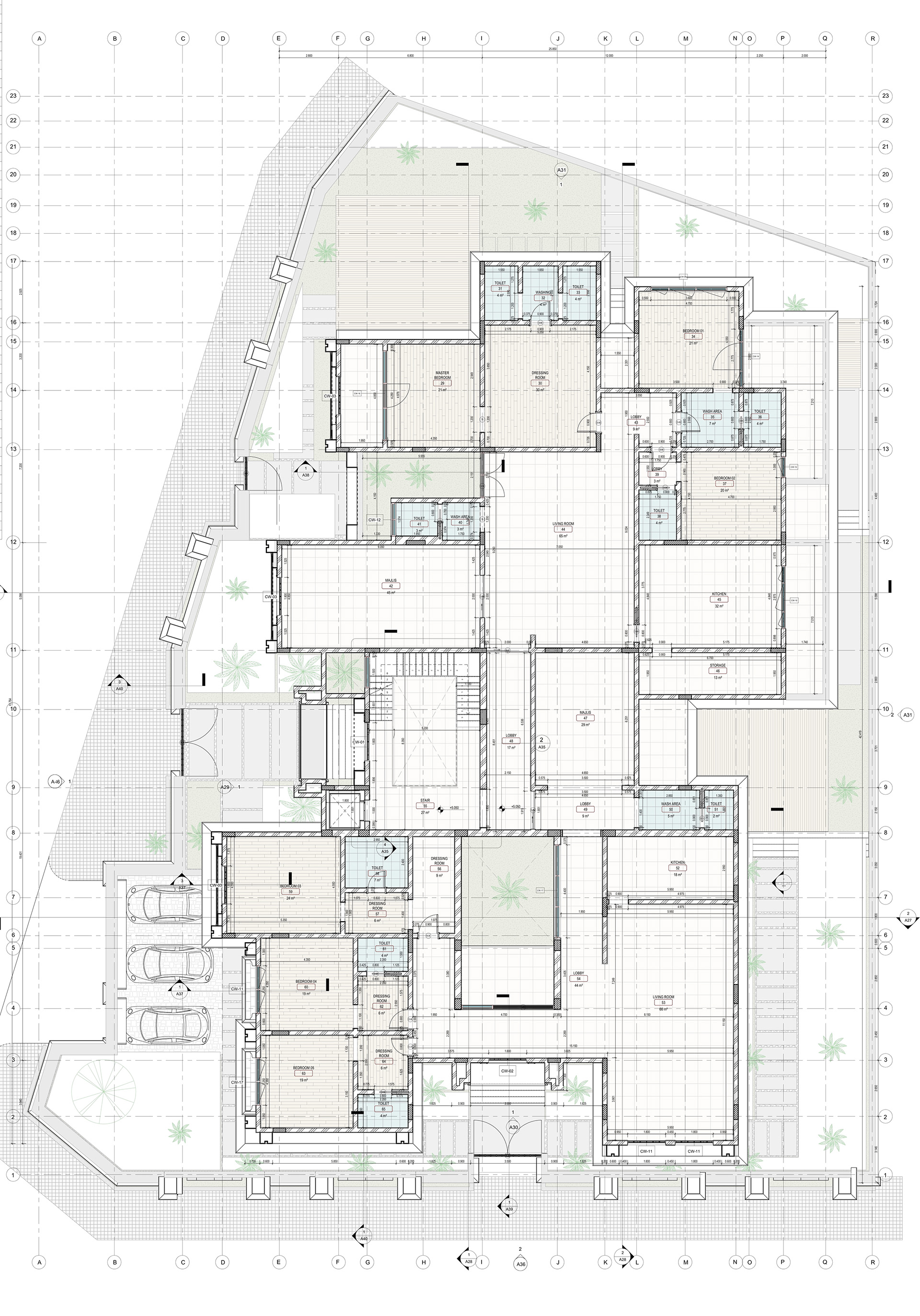 别墅图纸丨沙特阿拉伯吉赞丨PROP & AERMES ARCHITECTS-13