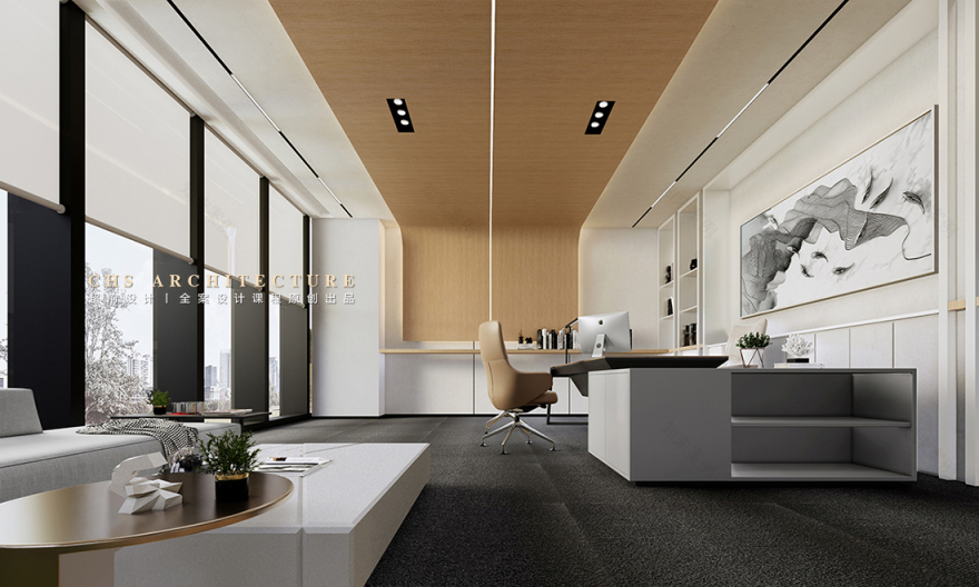传统与现代的对白•办公室原创全案设计丨超前设计-42
