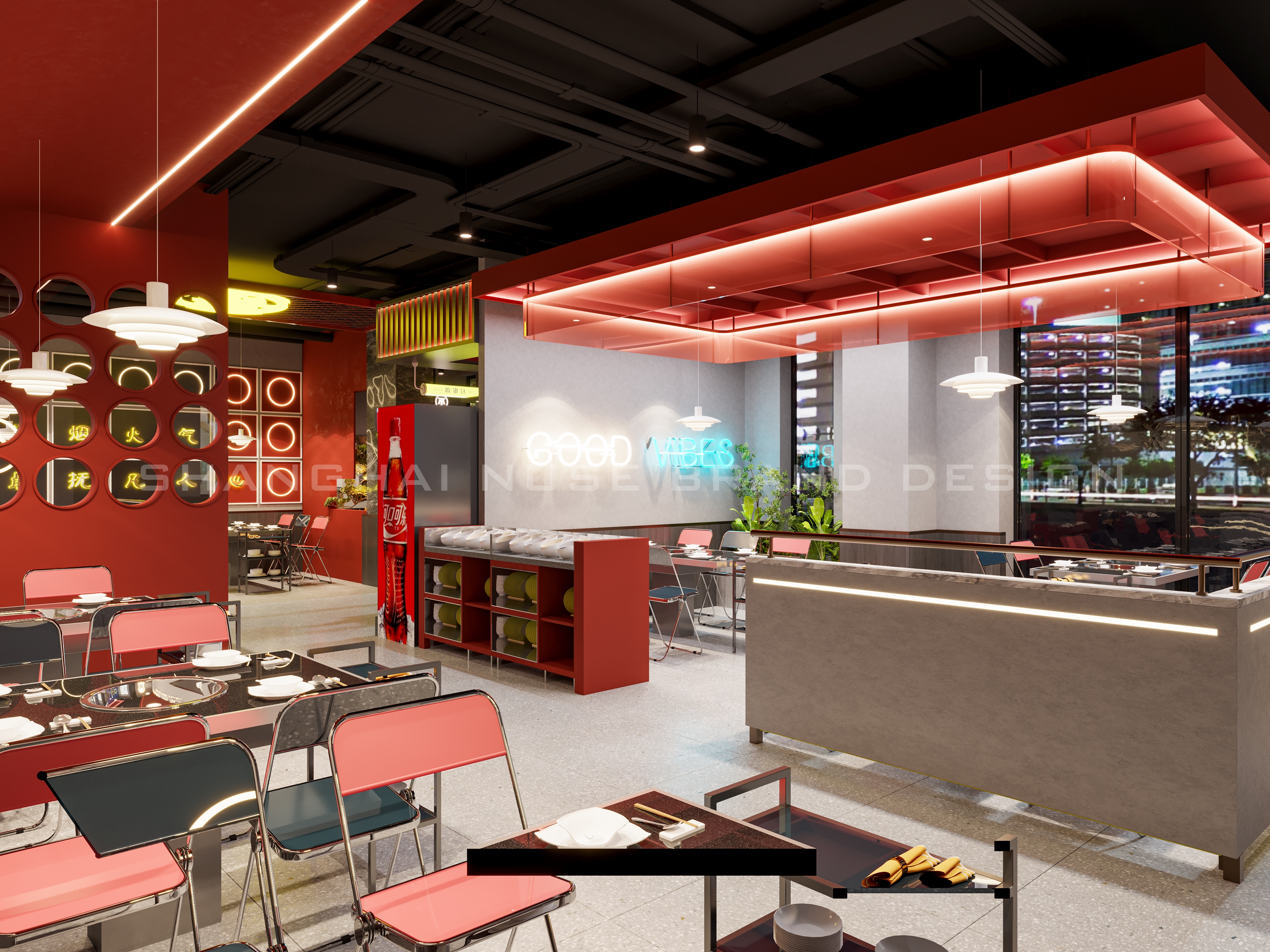 “老餐饮”变身潮酷国潮馆丨木村空间设计有限公司-9