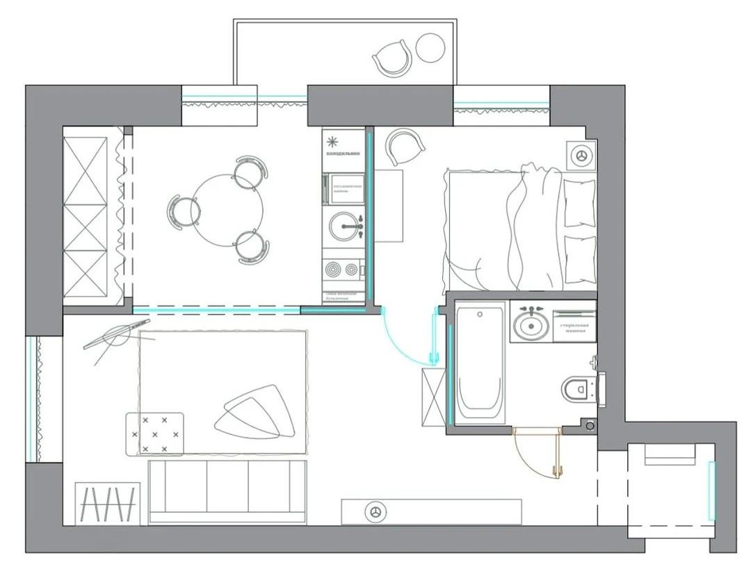 39㎡色彩小宅丨Studeco Design-6