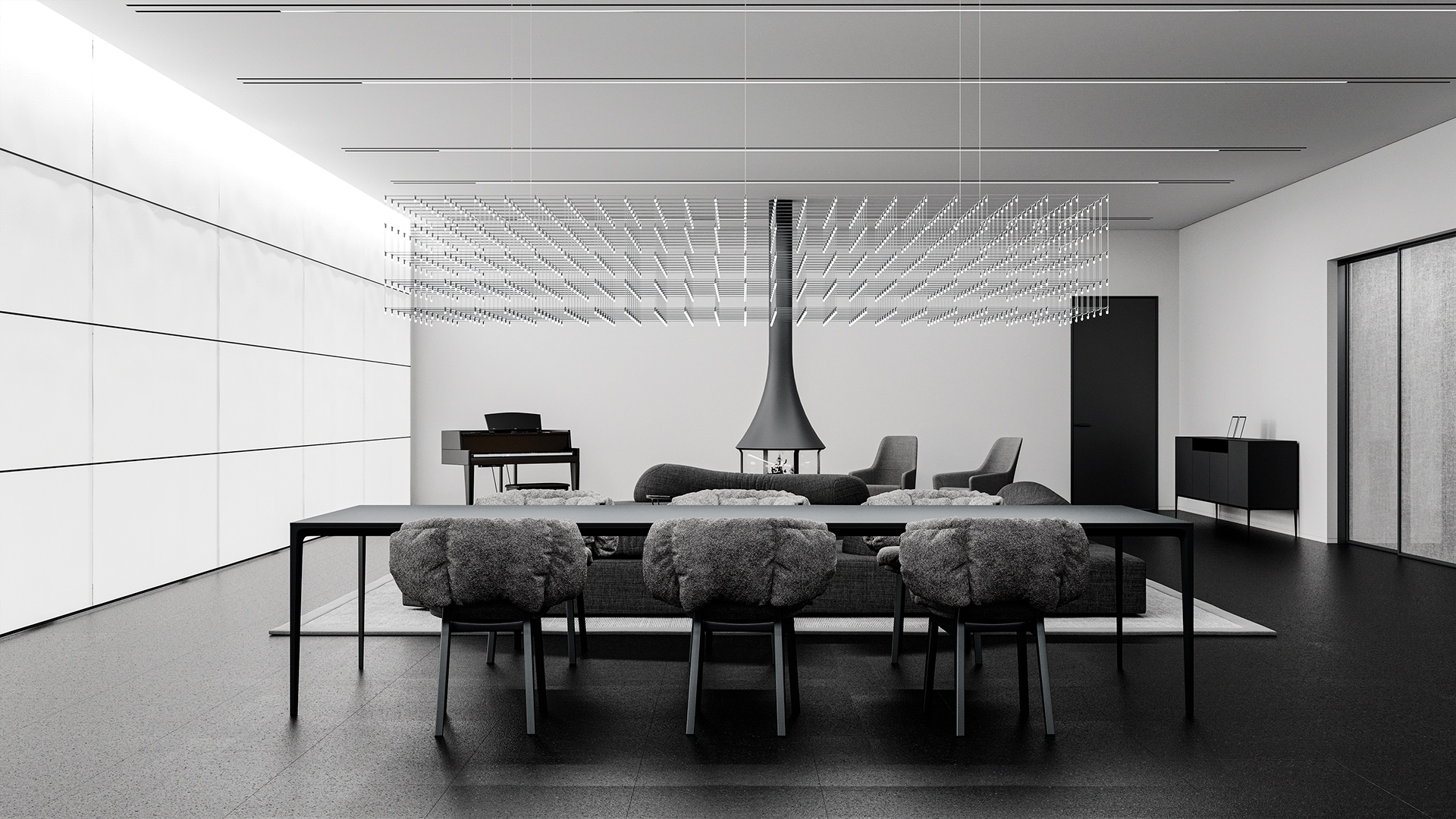 莫斯科黑白写意别墅  |  Oleg Kim作品-1