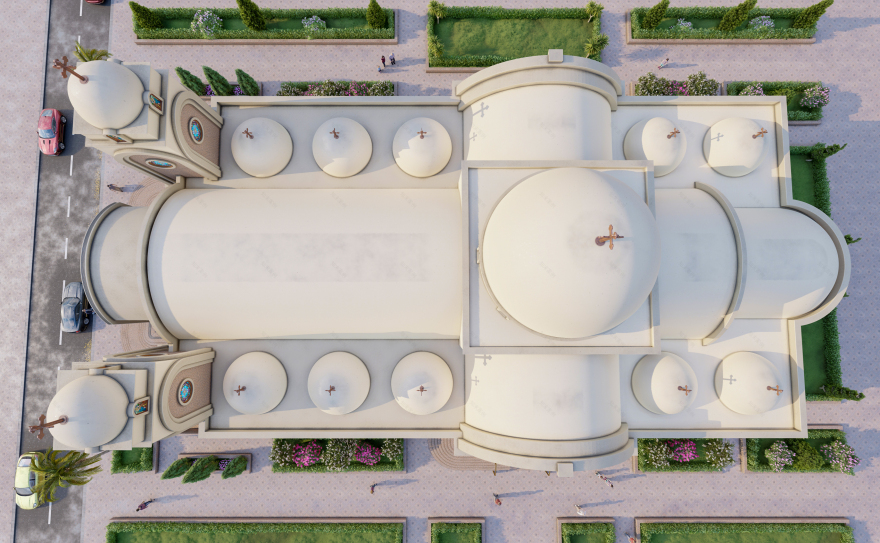 教堂外部计算机生成图像丨埃及开罗丨Youhanna Samy-5